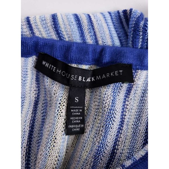 WHBM Knit Off The Shoulder Flounce Stripe Sweater - Picture 5 of 8